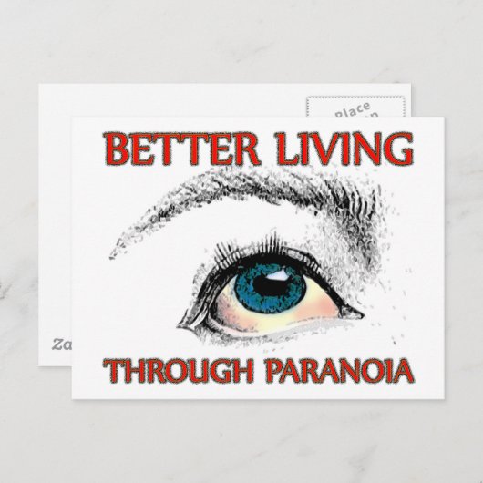 Beter leven door paranoia briefkaart (Voorkant / Achterkant)
