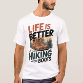 Beter leven in wandelschoenen t-shirt (Voorkant)