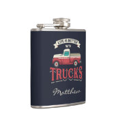 Beter leven met vrachtwagens Funny Driver geperson Heupfles (Rechts)