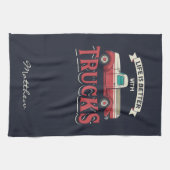 Beter leven met vrachtwagens Funny Driver geperson Theedoek (Horizontaal)