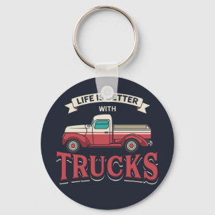Beter Leven Met Vrachtwagens Funny Trucker Sleutelhanger