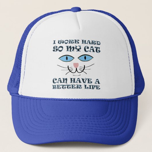 Beter Leven Voor Mijn Kat Grappige Bal Cap Trucker Pet (Voorkant)
