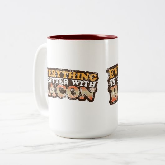Beter met Bacon-Mok Tweekleurige Koffiemok (Voorkant links)