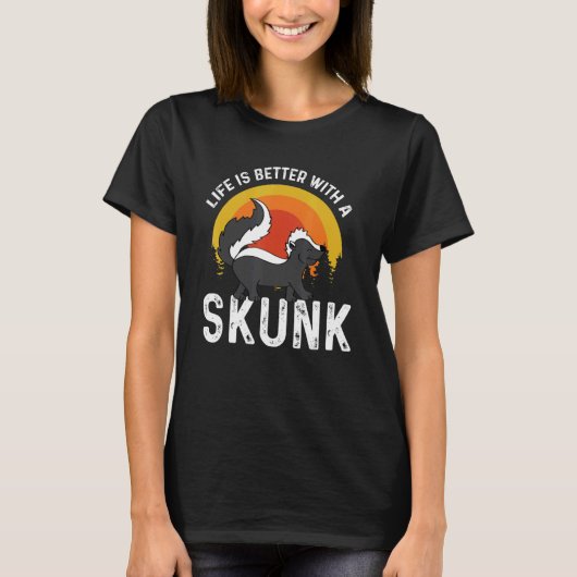 Beter met de Natuur van Skunk en het dier T-shirt (Voorkant)