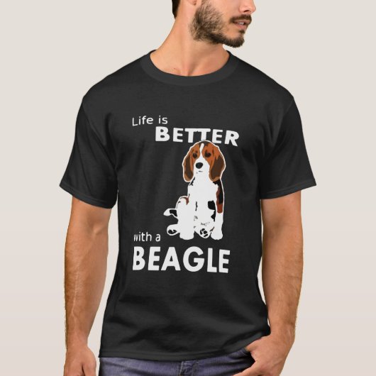 Beter met een beagle voor beagle t-shirt (Voorkant)