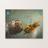 Beter met een kat legpuzzel (Horizontaal)