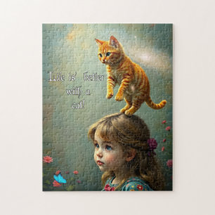 Beter met een kat legpuzzel