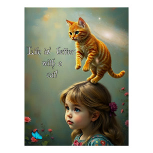 Beter met een kat perfect poster