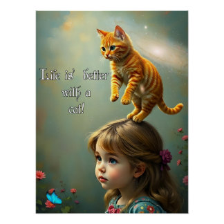 Beter met een kat perfect poster