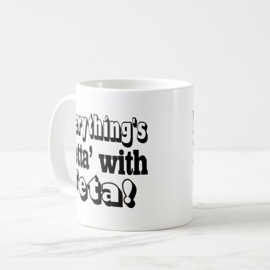 Beter met feta koffiemok (Voorkant links)