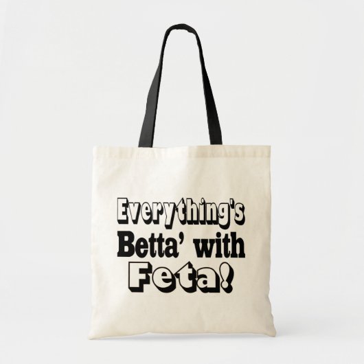 Beter met feta tote bag (Voorkant)