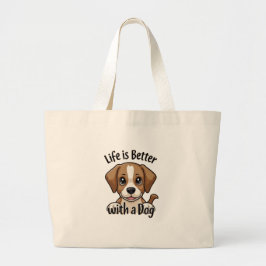 Beter met honden grote tote bag