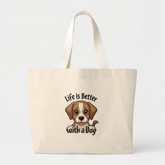 Beter met honden grote tote bag (Voorkant)