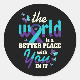Beter met je zelfmoordbewustzijn geestelijke gezon ronde sticker