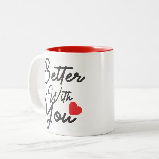 Beter met jou tweekleurige koffiemok (Voorkant links)