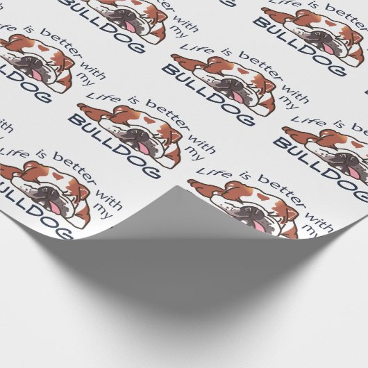 Beter met mijn Bulldog Cadeaupapier (Hoek)