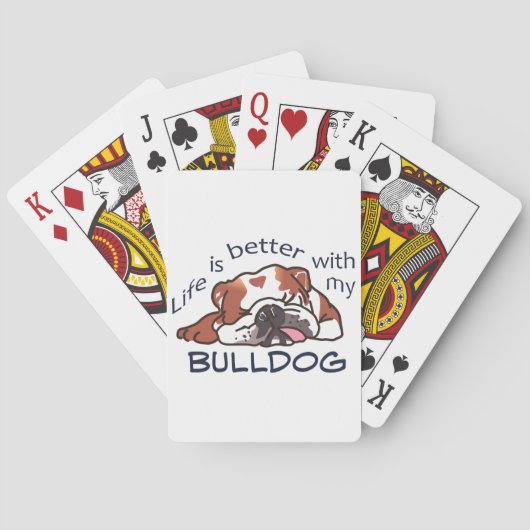 Beter met mijn Bulldog Pokerkaarten (Achterkant)