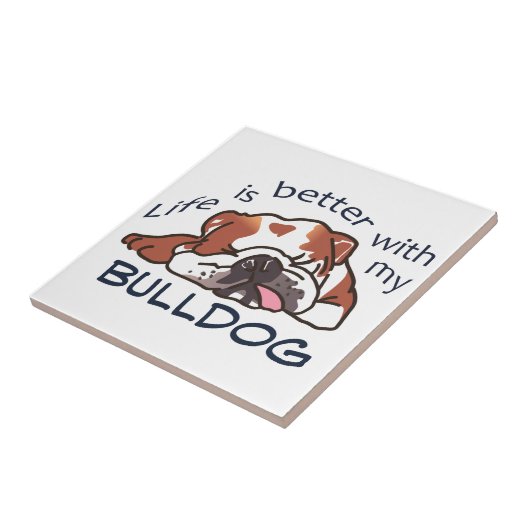 Beter met mijn Bulldog Tegeltje (Zijkant)