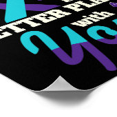 Beter met zelfmoordbewustzijn geestelijke gezondhe poster (Hoek)