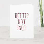 Beter niet mokken feestdagen kaart (Voorkant)