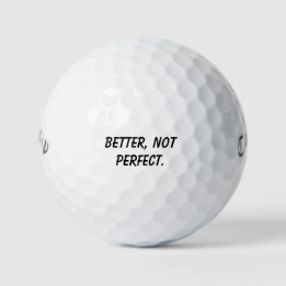 'Beter, niet perfect' Krachtig mindset-mantra-cade Golfballen