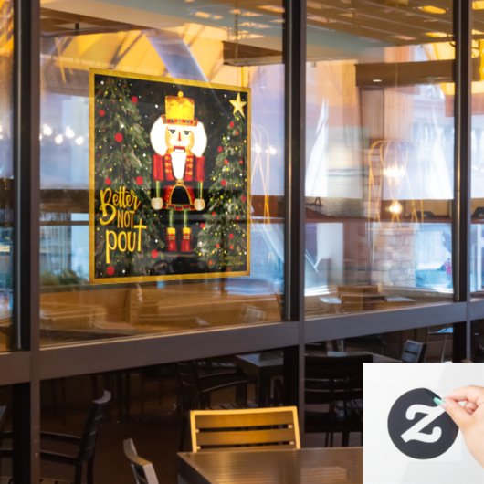 Beter niet Pout! "Inspiron" Windows Cling Raamsticker (Restaurant Raam)