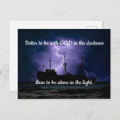 Beter om bij God in de duisternis te zijn dan alle Briefkaart (Voorkant / Achterkant)