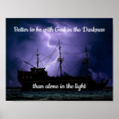 Beter om bij God te zijn in het Darkness Quote Poster (Voorkant)