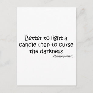 Beter om een kaarscitaat te belichten briefkaart