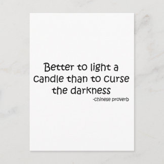 Beter om een kaarscitaat te belichten briefkaart