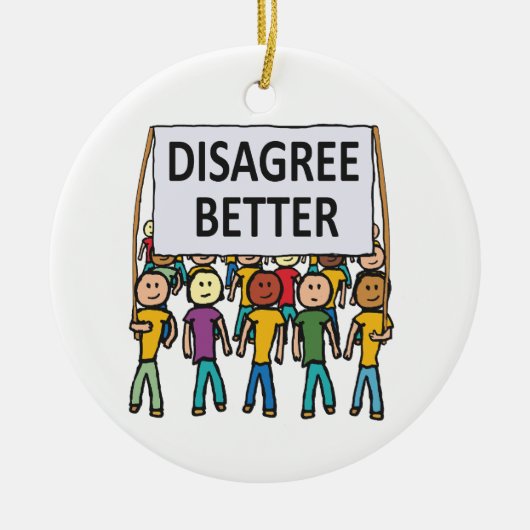 Beter oneens zijn keramisch ornament (Voorkant)