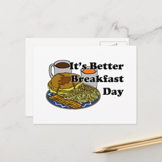 Beter Ontbijt Dag Briefkaart (Voorkant / Achterkant in situ)