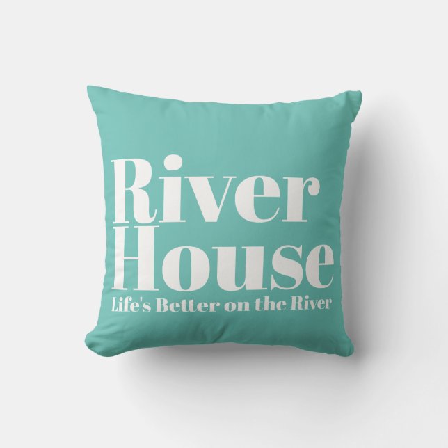 Beter op de rivier - Decoratief Sierkussen (Voorkant)