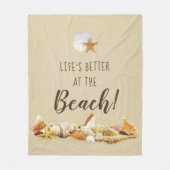 Beter op de strand Seashells fleece Blanket Deken (Voorkant)