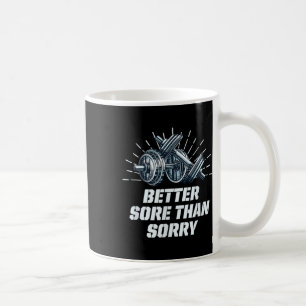 Beter pijnlijk dan sorry Funny Workout Humor Gym z Koffiemok