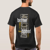 Beter Richting Dan Snelheid – Motiverende Typograf T-shirt (Achterkant)