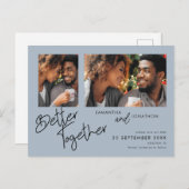 Beter samen 2 het Blauw van de Foto bewaart de Dat Aankondigingskaart (Voorkant / Achterkant)