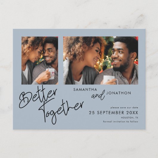 Beter samen 2 het Blauw van de Foto bewaart de Dat Aankondigingskaart (Voorkant)