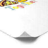 Beter Samen Ananas Pizza Grappig Kawaii Koppel Poster (Hoek)