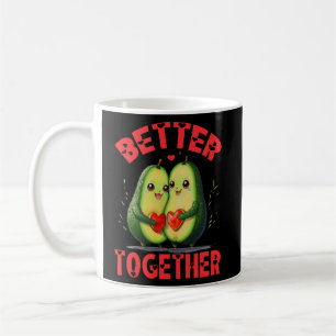 Beter samen, avocado liefde paar koffiemok