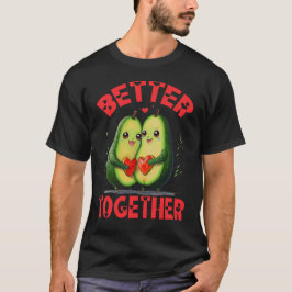 Beter samen, avocado liefde paar t-shirt