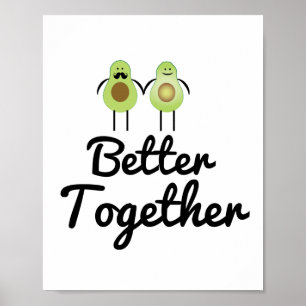 Beter samen Avocado-paar Poster