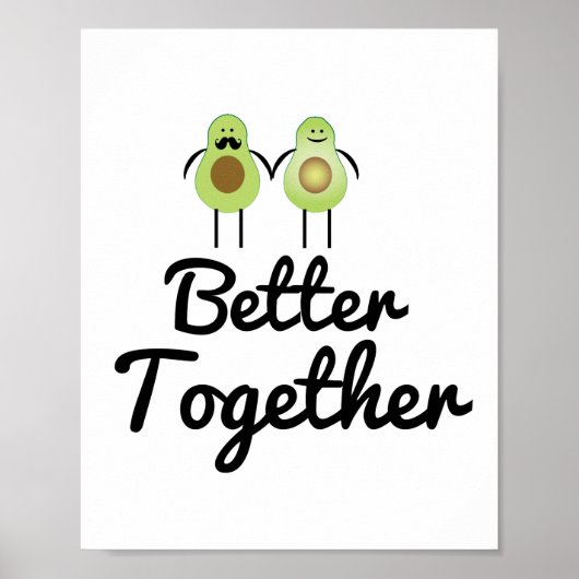 Beter samen Avocado-paar Poster (Voorkant)