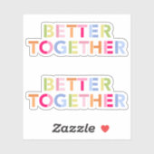 Beter samen Beste Vrienden -Cut Vinyl Stickers (Vel)