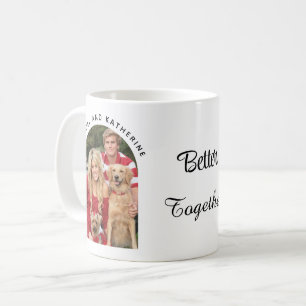 Beter Samen Bewerkbare Naam Aangepaste Boogfoto Koffiemok