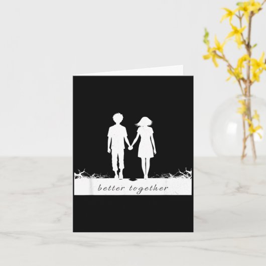 Beter Samen Bf En Gf Elkaar Vasthoudend  Kaart (Gele Bloem)