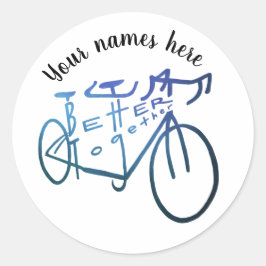 Beter samen blauw tandem biking sticker