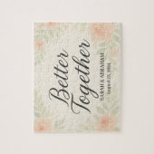 Beter samen  bruiloft puzzel gunst legpuzzel (Verticaal)