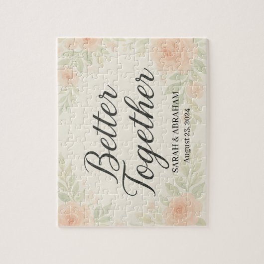 Beter samen bruiloft puzzel gunst legpuzzel (Verticaal)