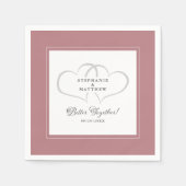 Beter samen bruiloft Verloving stoffig Roos roze Servet (Voorkant)